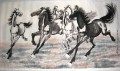 Xu Beihong running horses 2 old China ink
